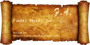 Faddi Abiáta névjegykártya
